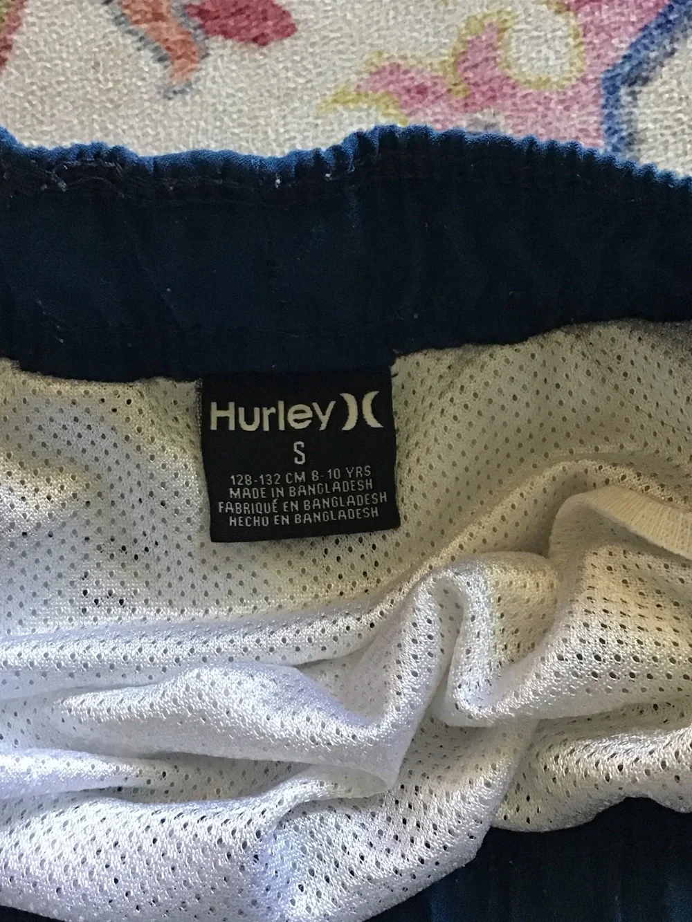 Hurley Navy Blue Floral Print Swim Shorts